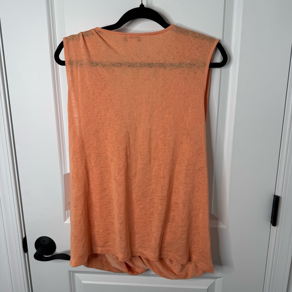 Athleta Orange breezy wrap tank top NWT 2X - Picture 7 of 8